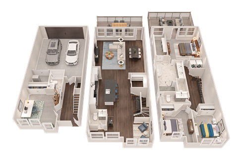 Floor plan for 4 beds, 2.5 baths, 2506 sqft